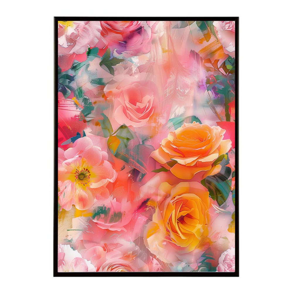 アーティスティックフラワー ポスター 花 絵画 アート 画家 名画 コンセプトアート 油絵 水彩画 絵具 インテリア 壁掛け おしゃれ モダン 北欧 韓国風 アートフレーム 【lh-poster-10887】