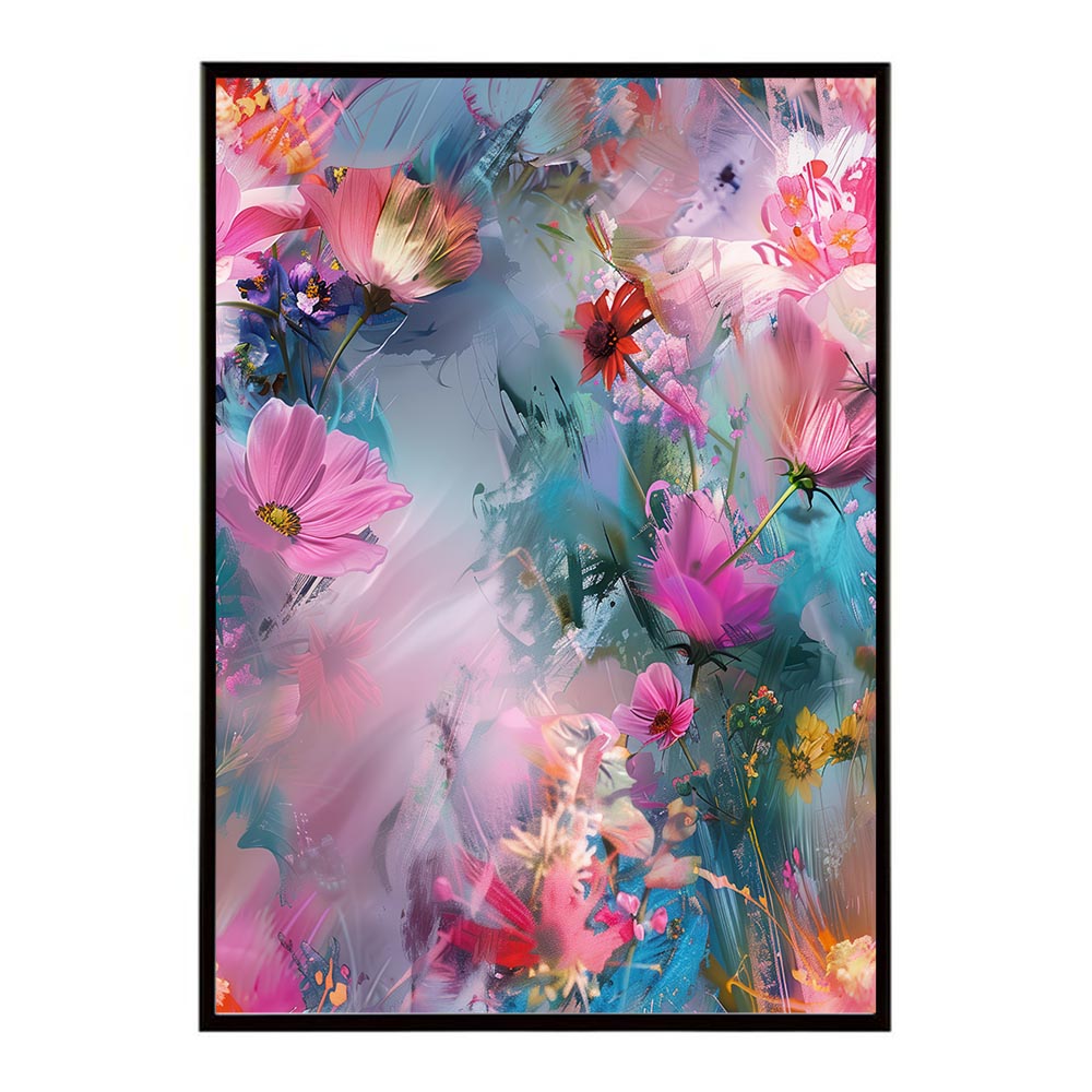 アーティスティックフラワー ポスター 花 絵画 アート 画家 名画 コンセプトアート 油絵 水彩画 絵具 リビング 寝室 玄関 おしゃれ インテリア フラワーアート 大人可愛い 【lh-poster-10897】