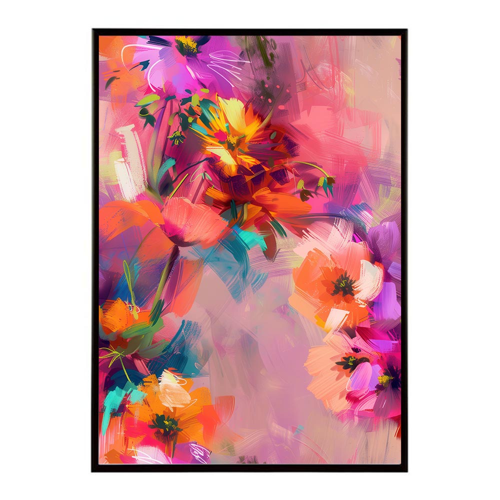 アーティスティックフラワー ポスター 花 絵画 アート 画家 名画 コンセプトアート 油絵 水彩画 絵具 リビング 寝室 玄関 おしゃれ インテリア フラワーアート 大人可愛い 【lh-poster-10902】