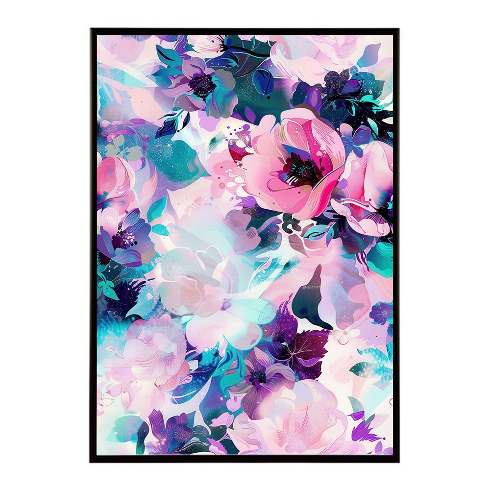 アーティスティックフラワー ポスター 花 絵画 アート 画家 名画 コンセプトアート 油絵 水彩画 絵具 リビング 寝室 玄関 おしゃれ インテリア フラワーアート 大人可愛い 【lh-poster-10904】