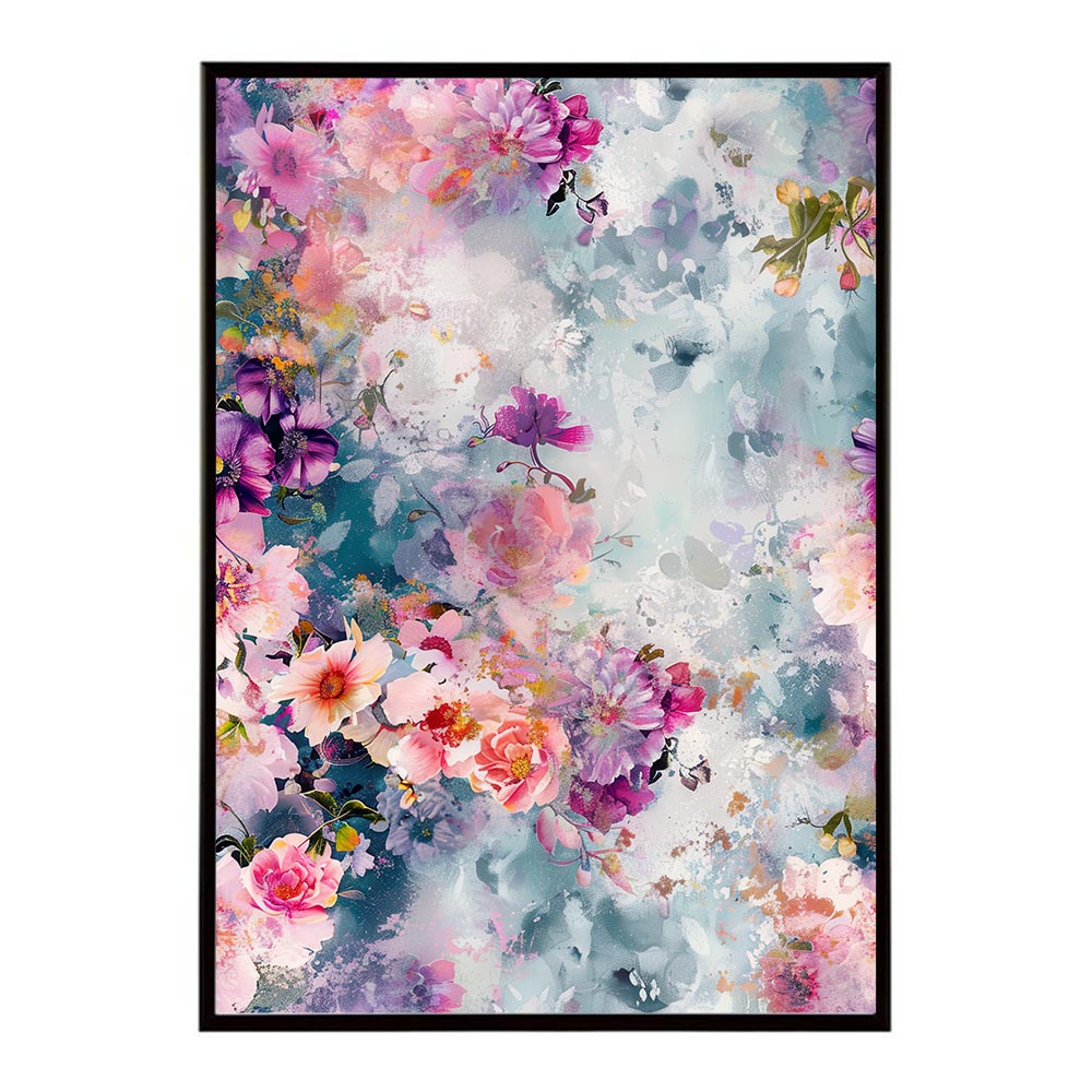 アーティスティックフラワー ポスター 花 絵画 アート 画家 名画 コンセプトアート 油絵 水彩画 絵具 リビング 寝室 玄関 おしゃれ インテリア フラワーアート 大人可愛い 【lh-poster-10905】