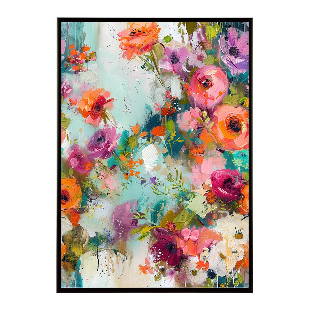 アーティスティックフラワー ポスター 花 絵画 アート 画家 名画 コンセプトアート 油絵 水彩画 絵具 リビング 寝室 玄関 おしゃれ インテリア フラワーアート 大人可愛い 【lh-poster-10913】