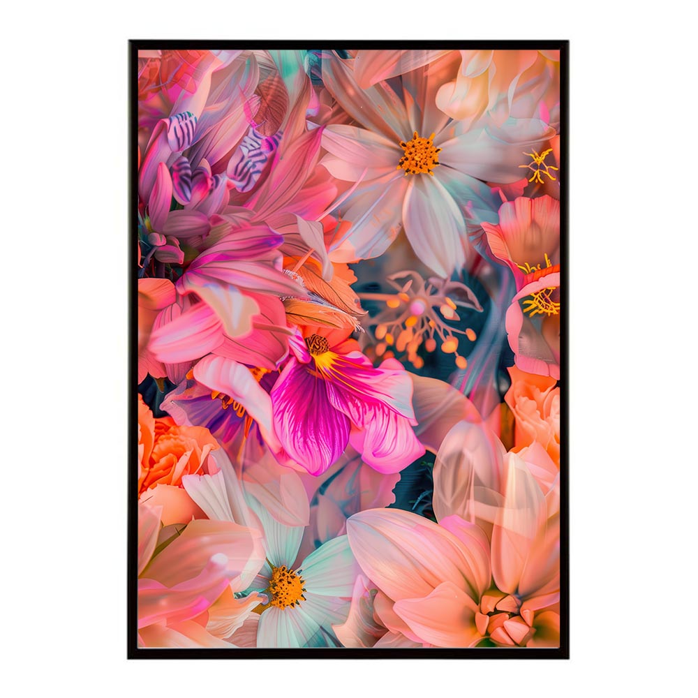 アーティスティックフラワー ポスター 花 絵画 アート 画家 名画 コンセプトアート 油絵 水彩画 絵具 リビング 寝室 玄関 おしゃれ インテリア フラワーアート 大人可愛い 【lh-poster-10914】
