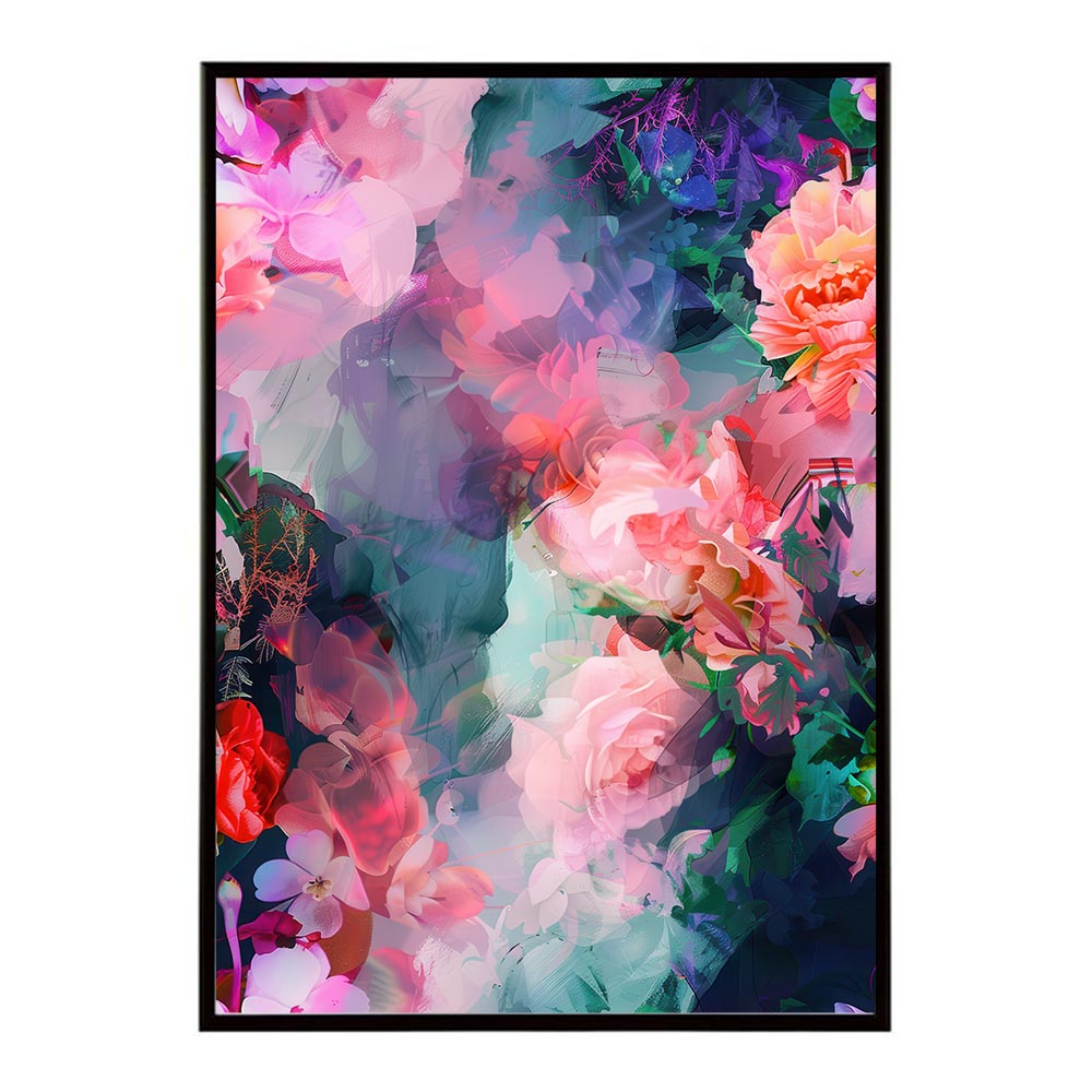 アーティスティックフラワー ポスター 花 絵画 アート 画家 名画 コンセプトアート 油絵 水彩画 絵具 リビング 寝室 玄関 おしゃれ インテリア フラワーアート 大人可愛い 【lh-poster-10915】