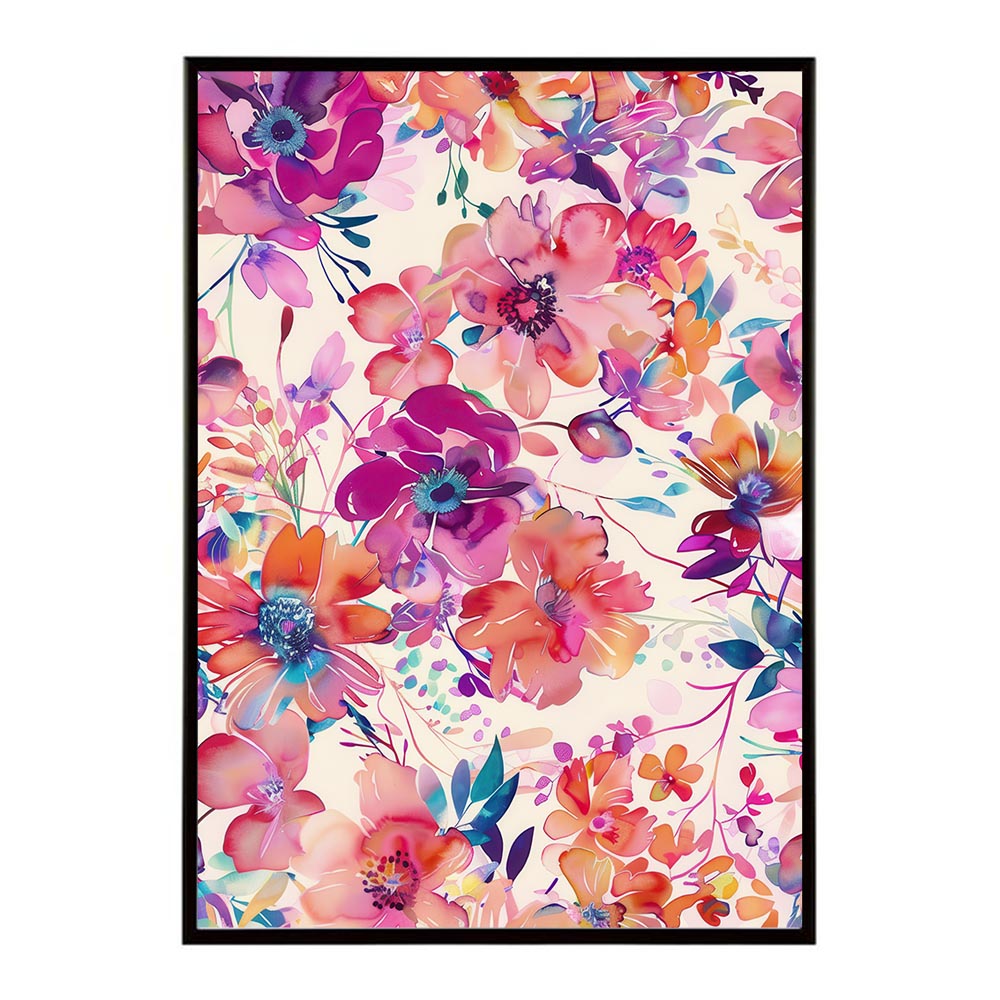 アーティスティックフラワー ポスター 花 絵画 アート 画家 名画 コンセプトアート 油絵 水彩画 絵具 リビング 寝室 玄関 おしゃれ インテリア フラワーアート 大人可愛い 【lh-poster-10916】