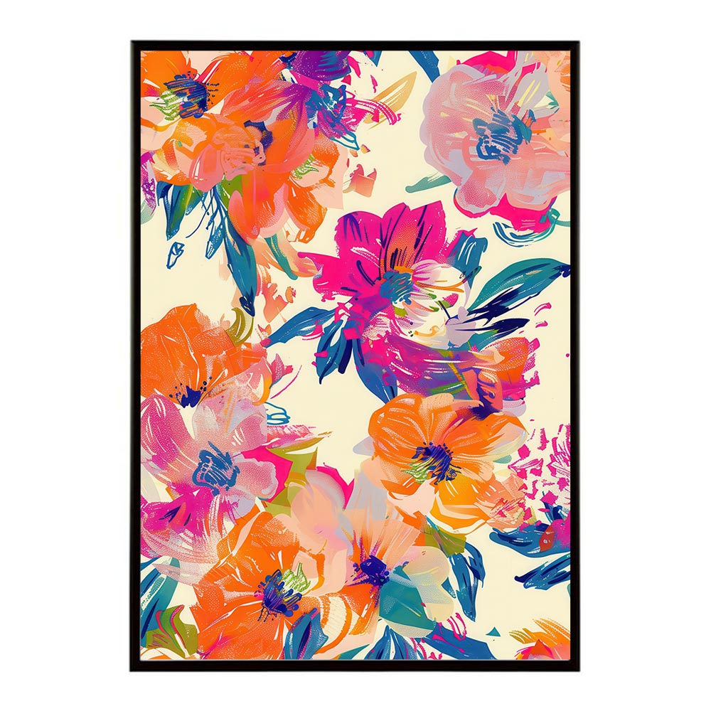 アーティスティックフラワー ポスター 花 絵画 アート 画家 名画 コンセプトアート 油絵 水彩画 絵具 リビング 寝室 玄関 おしゃれ インテリア フラワーアート 大人可愛い 【lh-poster-10917】