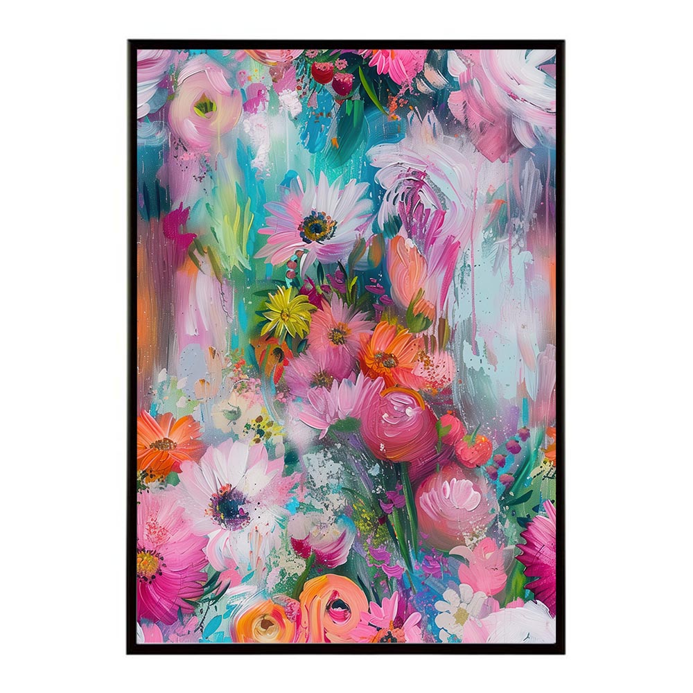 アーティスティックフラワー ポスター 花 絵画 アート 画家 名画 コンセプトアート 油絵 水彩画 絵具 リビング 寝室 玄関 おしゃれ インテリア フラワーアート 大人可愛い 【lh-poster-10922】