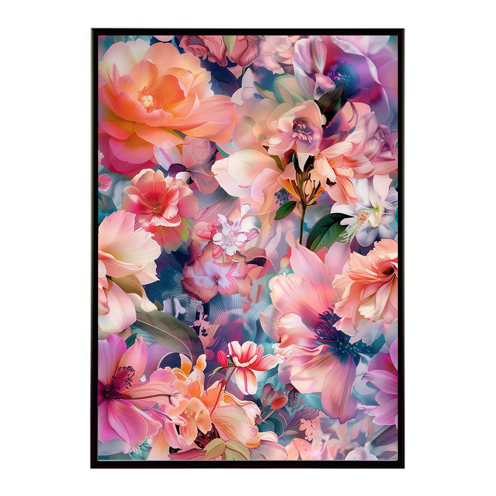 アーティスティックフラワー ポスター 花 絵画 アート 画家 名画 コンセプトアート 油絵 水彩画 絵具 リビング 寝室 玄関 おしゃれ インテリア フラワーアート 大人可愛い 【lh-poster-10924】