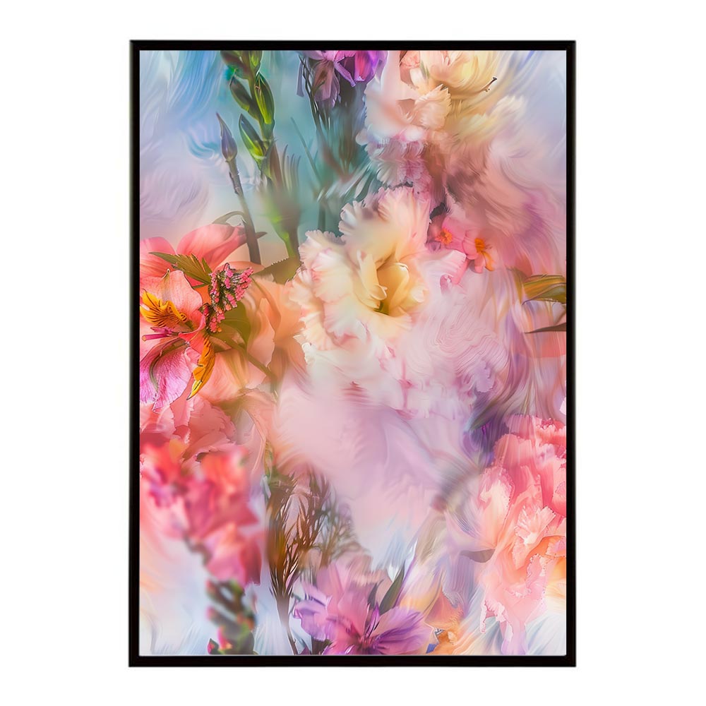 アーティスティックフラワー ポスター 花 絵画 アート 画家 名画 コンセプトアート 油絵 水彩画 絵具 リビング 寝室 玄関 おしゃれ インテリア フラワーアート 大人可愛い 【lh-poster-10926】