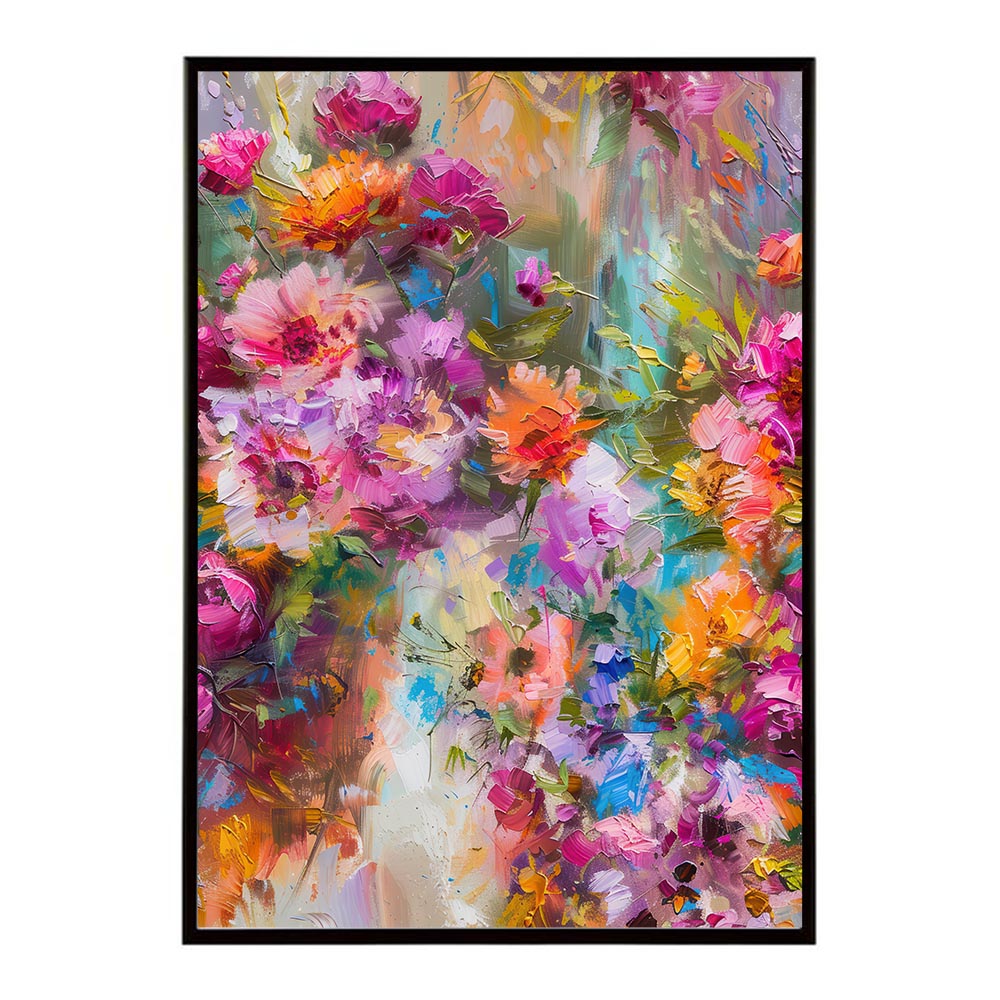 アーティスティックフラワー ポスター 花 絵画 アート 画家 名画 コンセプトアート 油絵 水彩画 絵具 リビング 寝室 玄関 おしゃれ インテリア フラワーアート 大人可愛い 【lh-poster-10935】
