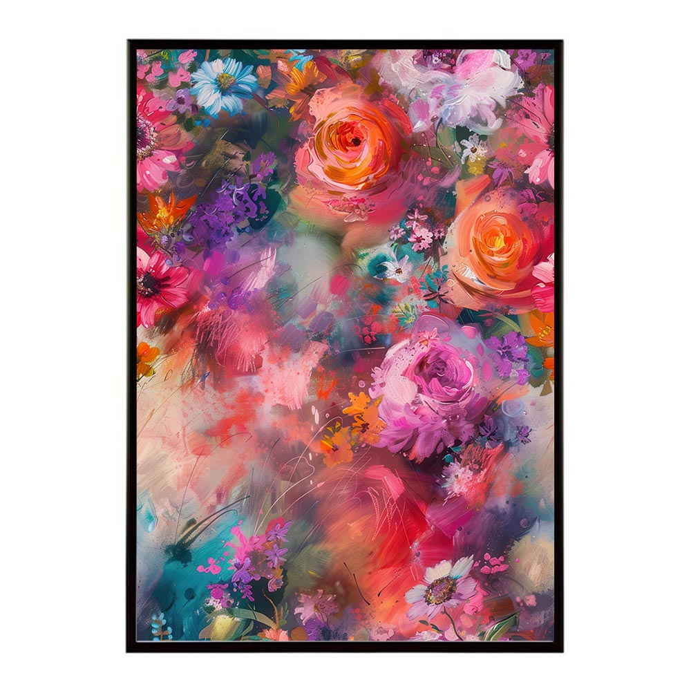 アーティスティックフラワー ポスター 花 絵画 アート 画家 名画 コンセプトアート 油絵 水彩画 絵具 リビング 寝室 玄関 おしゃれ インテリア フラワーアート 大人可愛い 【lh-poster-10936】