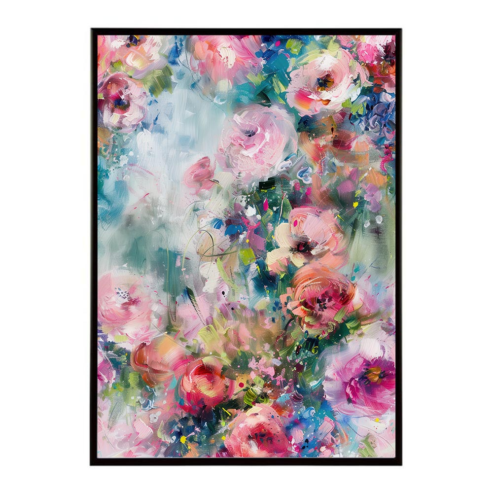 アーティスティックフラワー ポスター 花 絵画 アート 画家 名画 コンセプトアート 油絵 水彩画 絵具 リビング 寝室 玄関 おしゃれ インテリア フラワーアート 大人可愛い 【lh-poster-10937】