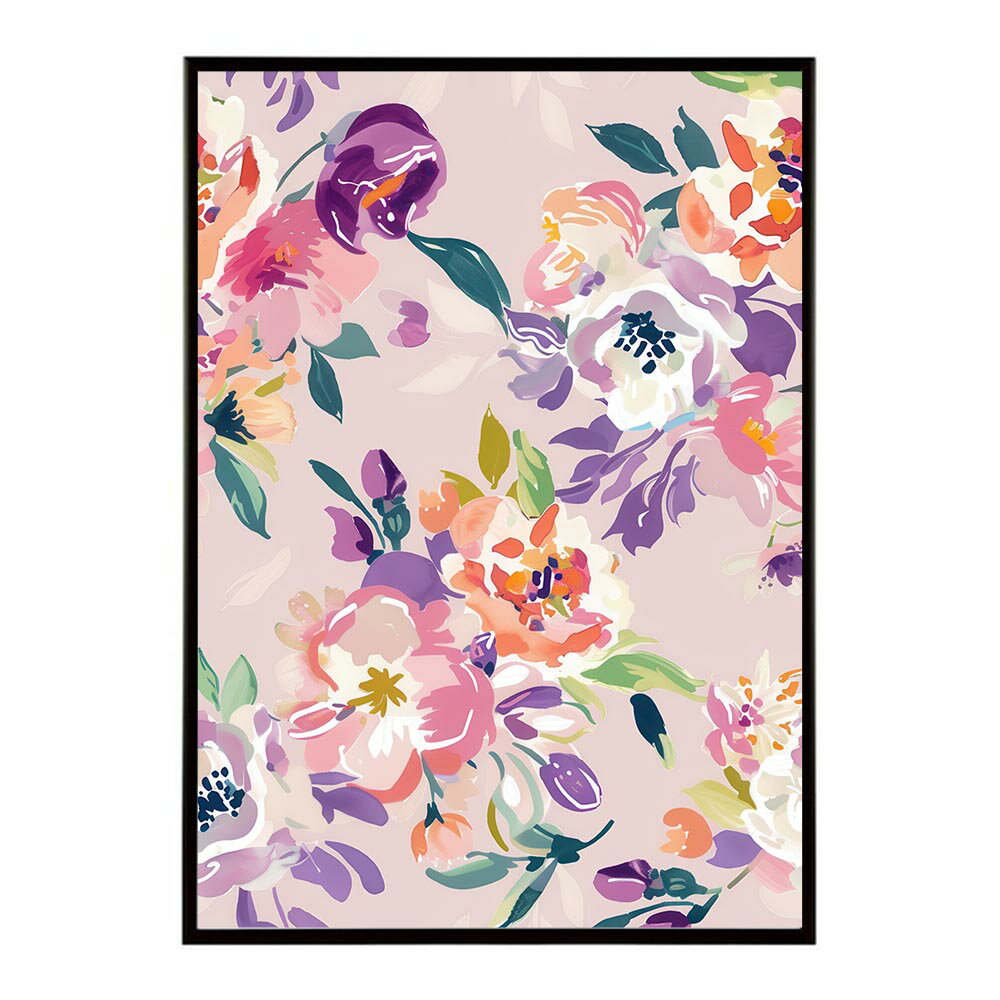 アーティスティックフラワー ポスター 花 絵画 アート 画家 名画 コンセプトアート 油絵 水彩画 絵具 リビング 寝室 玄関 おしゃれ インテリア フラワーアート 大人可愛い 【lh-poster-10939】