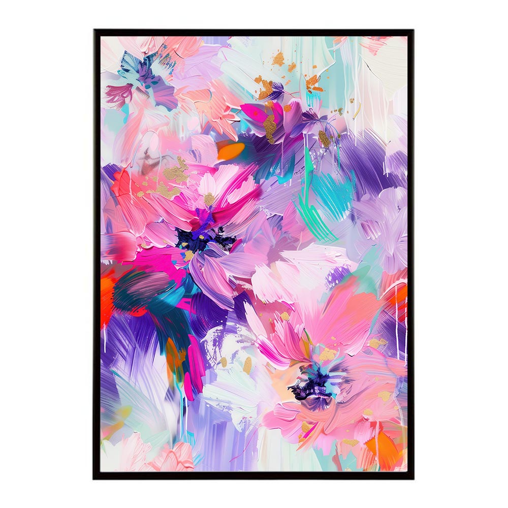 アーティスティックフラワー ポスター 花 絵画 アート 画家 名画 コンセプトアート 油絵 水彩画 絵具 リビング 寝室 玄関 おしゃれ インテリア フラワーアート 大人可愛い 【lh-poster-10941】