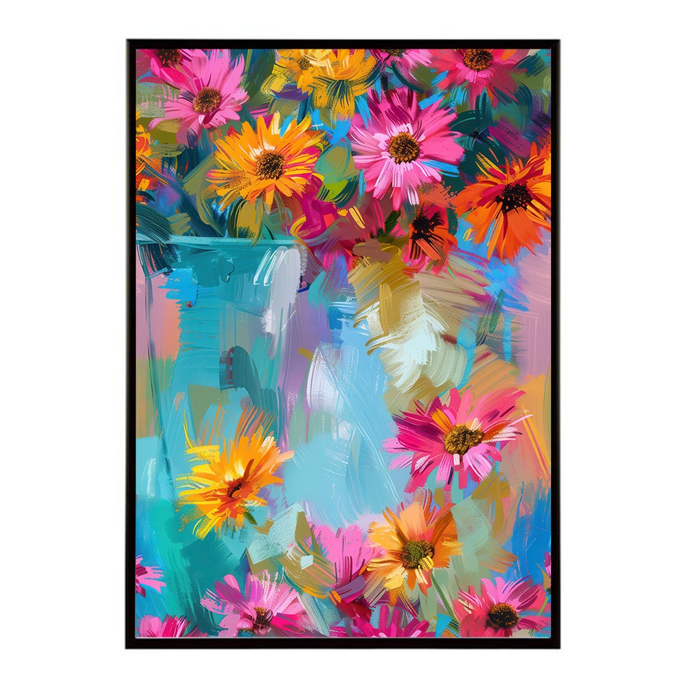 アーティスティックフラワー ポスター 花 絵画 アート 画家 名画 コンセプトアート 油絵 水彩画 絵具 リビング 寝室 玄関 おしゃれ インテリア フラワーアート 大人可愛い 【lh-poster-10951】