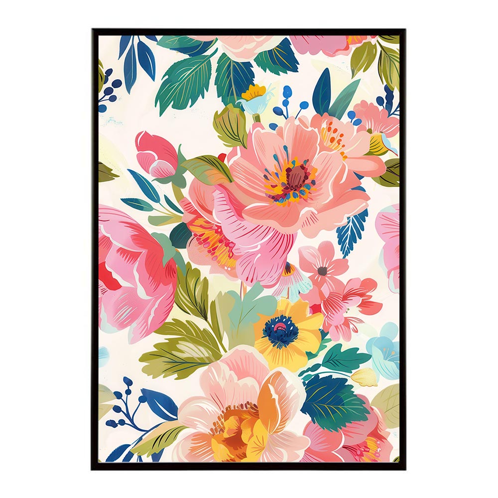 アーティスティックフラワー ポスター 花 絵画 アート 画家 名画 コンセプトアート 油絵 水彩画 絵具 リビング 寝室 玄関 おしゃれ インテリア フラワーアート 大人可愛い 【lh-poster-10953】