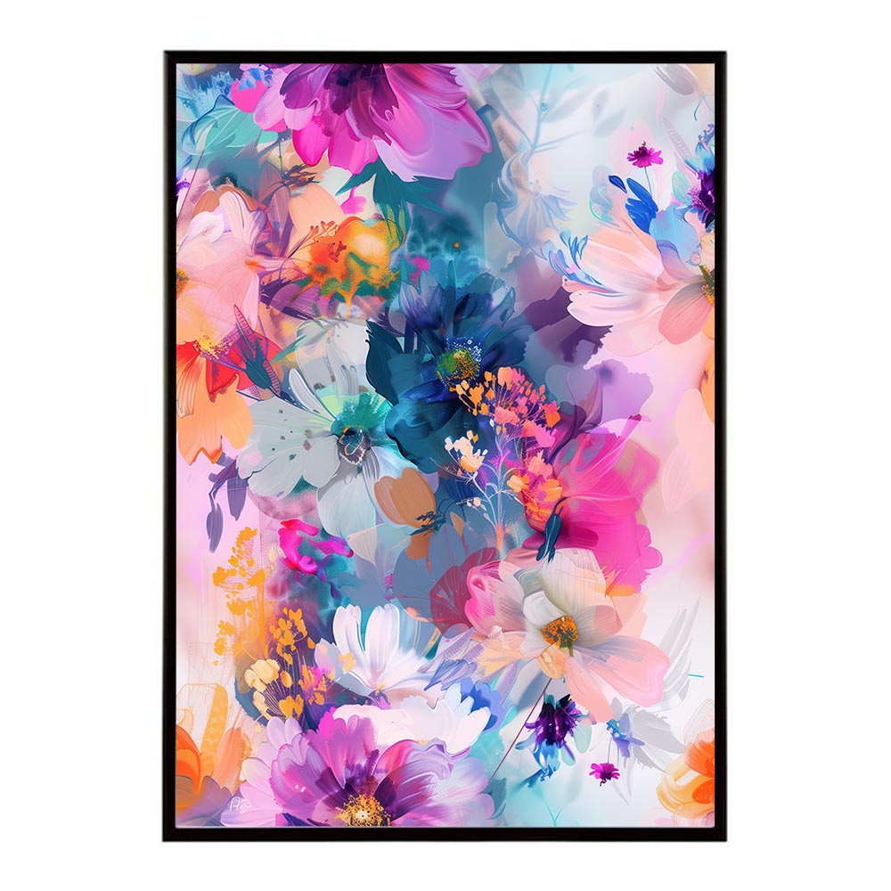 アーティスティックフラワー ポスター 花 絵画 アート 画家 名画 コンセプトアート 油絵 水彩画 絵具 リビング 寝室 玄関 おしゃれ インテリア フラワーアート 大人可愛い 【lh-poster-10954】