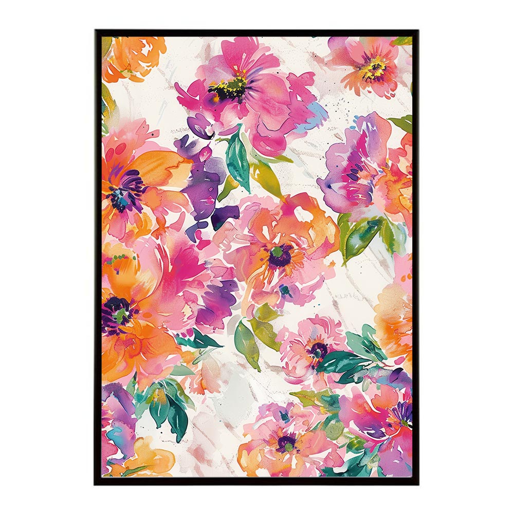 アーティスティックフラワー ポスター 花 絵画 アート 画家 名画 コンセプトアート 油絵 水彩画 絵具 リビング 寝室 玄関 おしゃれ インテリア フラワーアート 大人可愛い 【lh-poster-10956】
