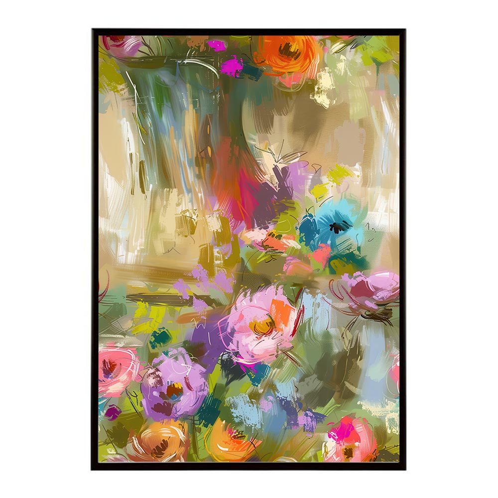 アーティスティックフラワー ポスター 花 絵画 アート 画家 名画 コンセプトアート 油絵 水彩画 絵具 リビング 寝室 玄関 おしゃれ インテリア フラワーアート 大人可愛い 【lh-poster-10959】
