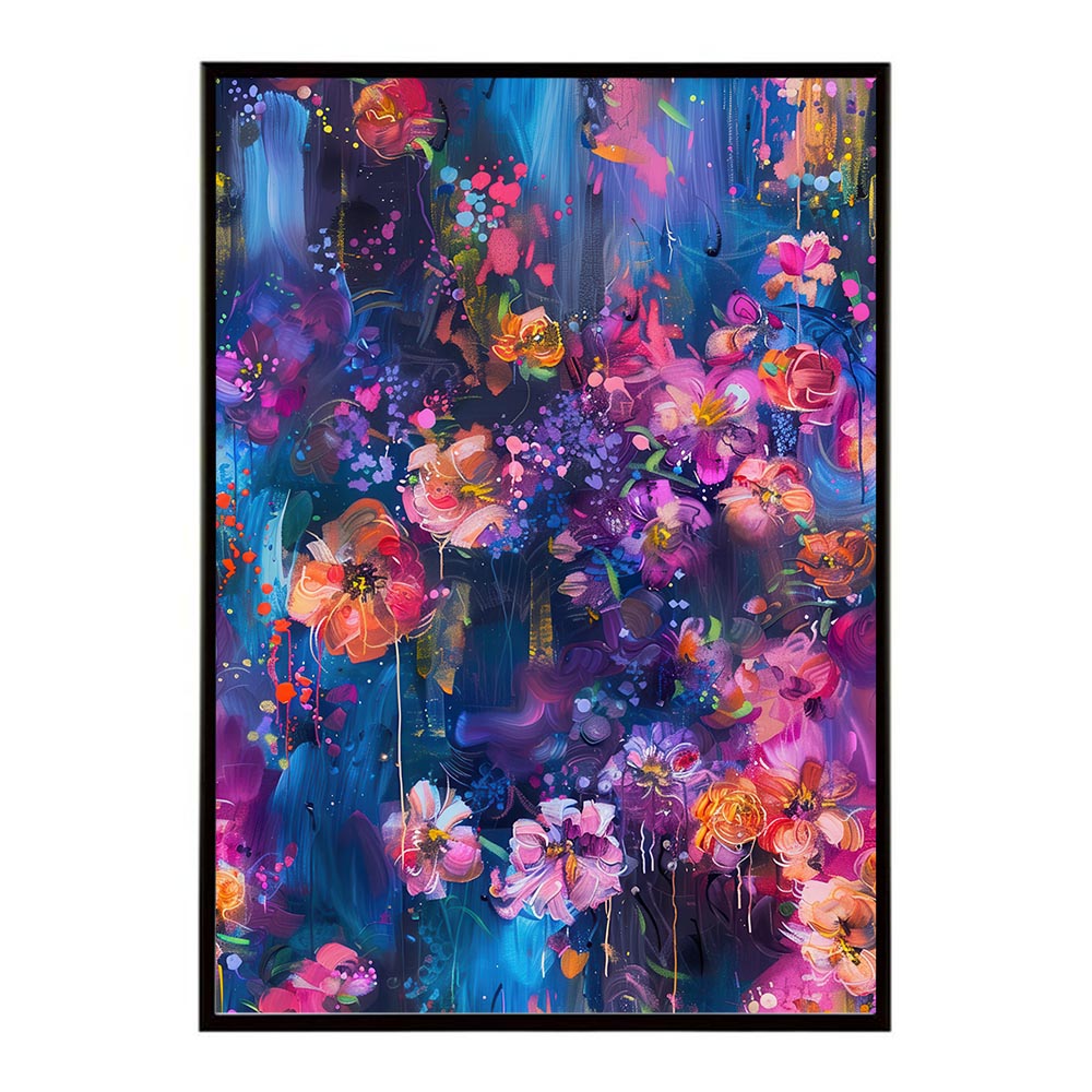 アーティスティックフラワー ポスター 花 絵画 アート 画家 名画 コンセプトアート 油絵 水彩画 絵具 リビング 寝室 玄関 おしゃれ インテリア フラワーアート 大人可愛い 【lh-poster-10963】