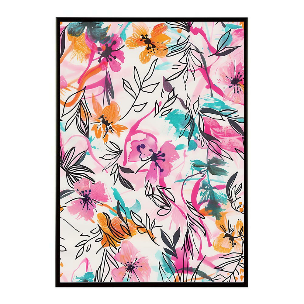 アーティスティックフラワー ポスター 花 絵画 アート 画家 名画 コンセプトアート 油絵 水彩画 絵具 リビング 寝室 玄関 おしゃれ インテリア フラワーアート 大人可愛い 【lh-poster-10965】