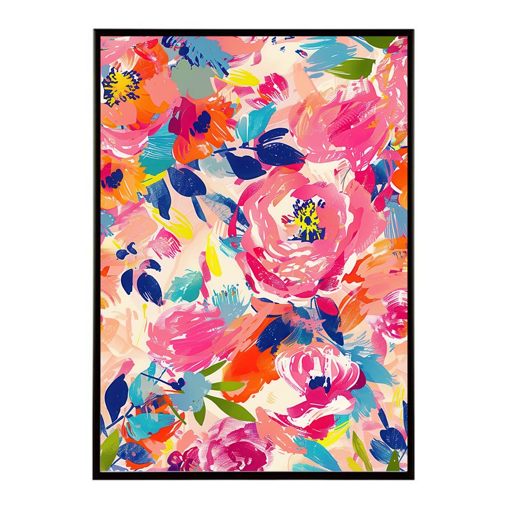 アーティスティックフラワー ポスター 花 絵画 アート 画家 名画 コンセプトアート 油絵 水彩画 絵具 リビング 寝室 玄関 おしゃれ インテリア フラワーアート 大人可愛い 【lh-poster-10967】
