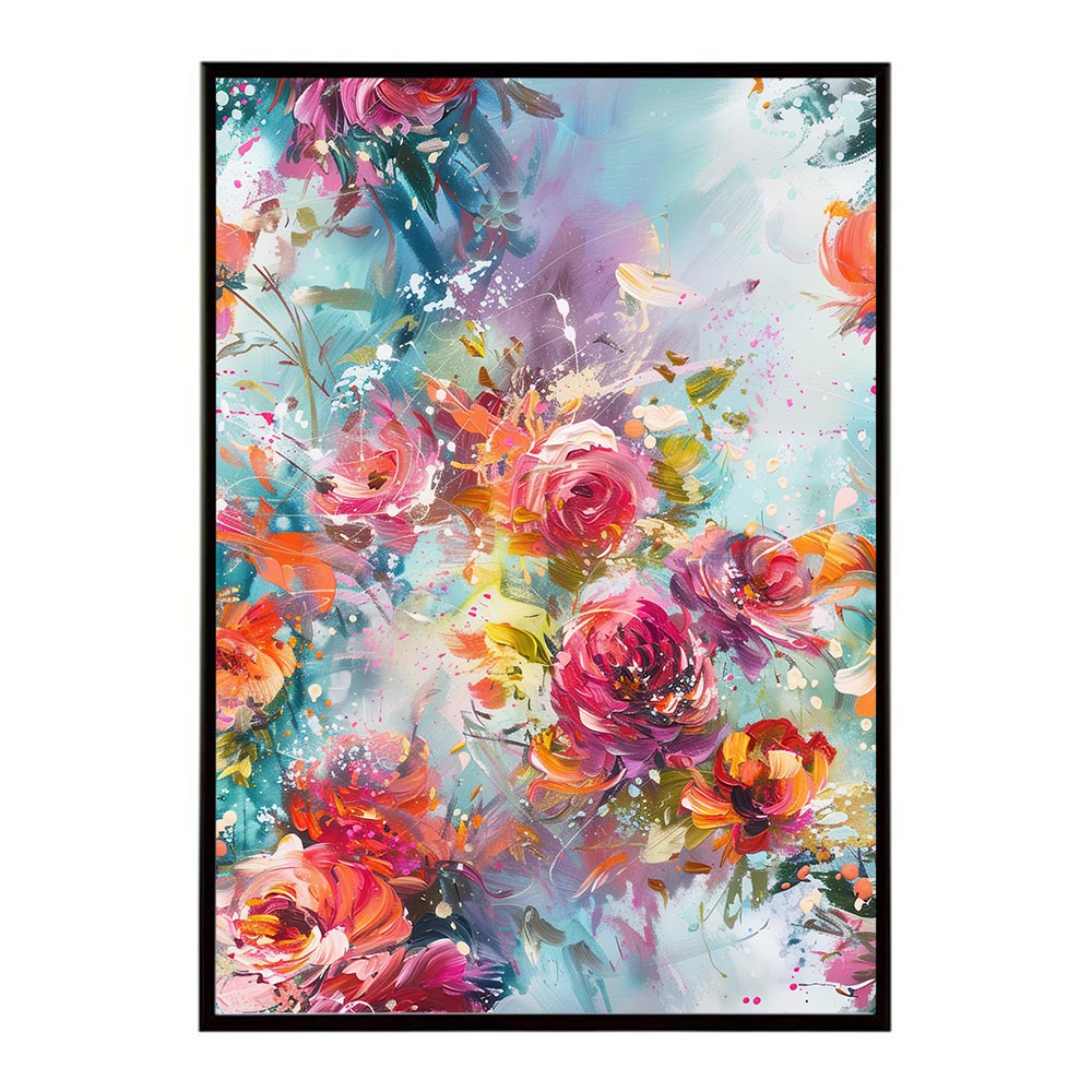 アーティスティックフラワー ポスター 花 絵画 アート 画家 名画 コンセプトアート 油絵 水彩画 絵具 ..