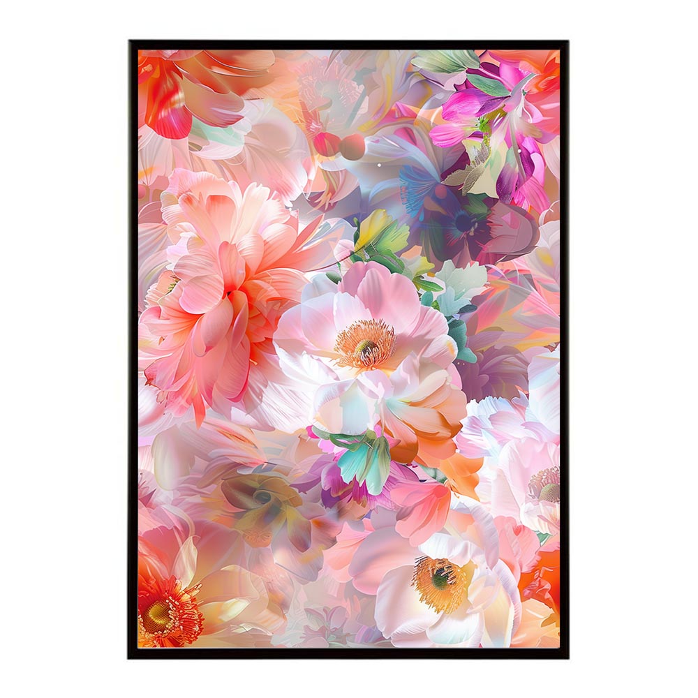 アーティスティックフラワー ポスター 花 絵画 アート 画家 名画 コンセプトアート 油絵 水彩画 絵具 リビング 寝室 玄関 おしゃれ インテリア フラワーアート 大人可愛い 【lh-poster-10981】
