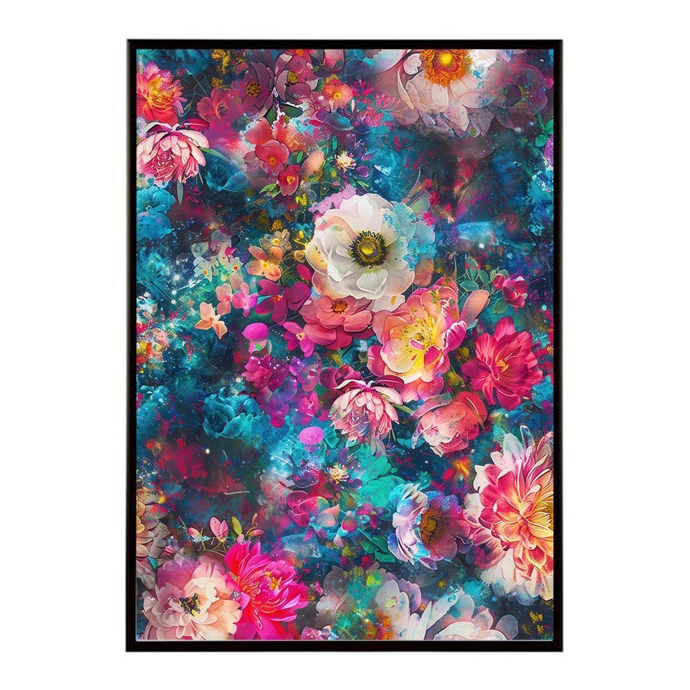 アーティスティックフラワー ポスター 花 絵画 アート 画家 名画 コンセプトアート 油絵 水彩画 絵具 リビング 寝室 玄関 おしゃれ インテリア フラワーアート 大人可愛い 【lh-poster-10985】