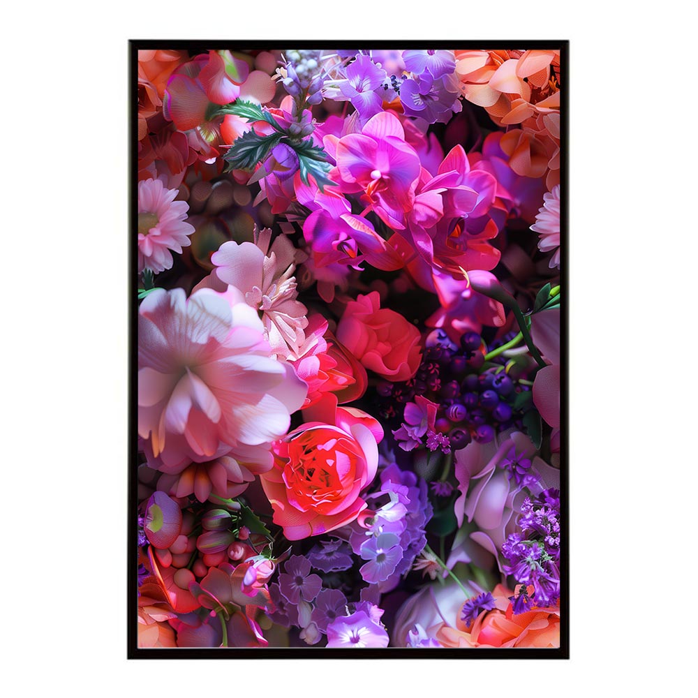 アーティスティックフラワー ポスター 花 絵画 アート 画家 名画 コンセプトアート 油絵 水彩画 絵具 リビング 寝室 玄関 おしゃれ インテリア フラワーアート 大人可愛い 【lh-poster-10989】