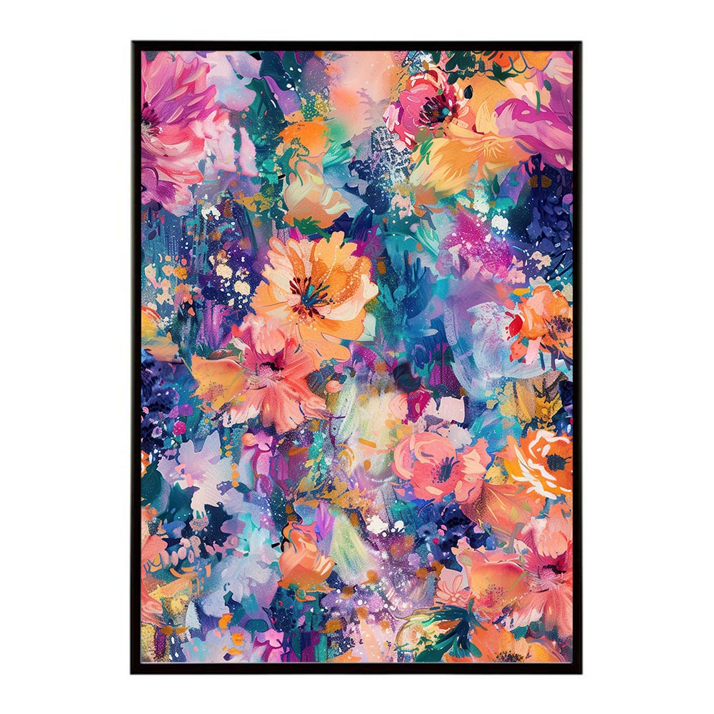 アーティスティックフラワー ポスター 花 絵画 アート 画家 名画 コンセプトアート 油絵 水彩画 絵具 リビング 寝室 玄関 おしゃれ インテリア フラワーアート 大人可愛い 【lh-poster-10993】