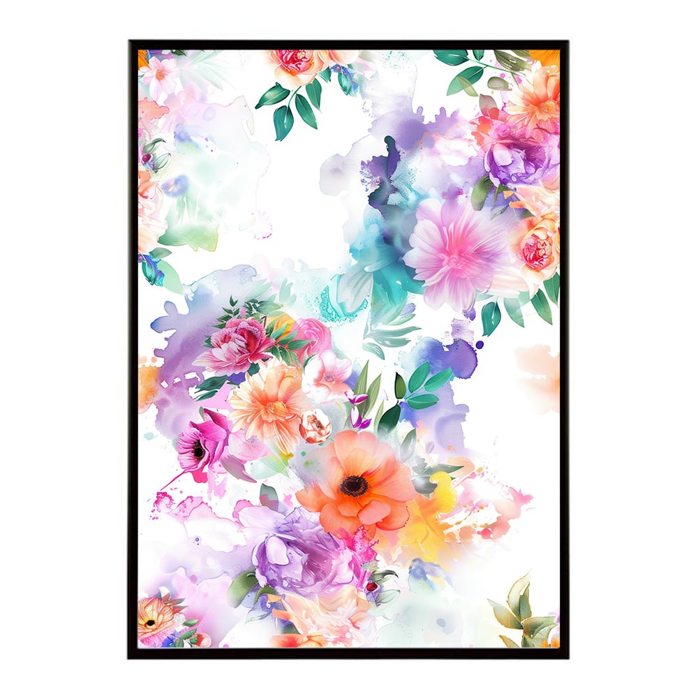 アーティスティックフラワー ポスター 花 絵画 アート 画家 名画 コンセプトアート 油絵 水彩画 絵具 リビング 寝室 玄関 おしゃれ インテリア フラワーアート 大人可愛い 【lh-poster-10995】