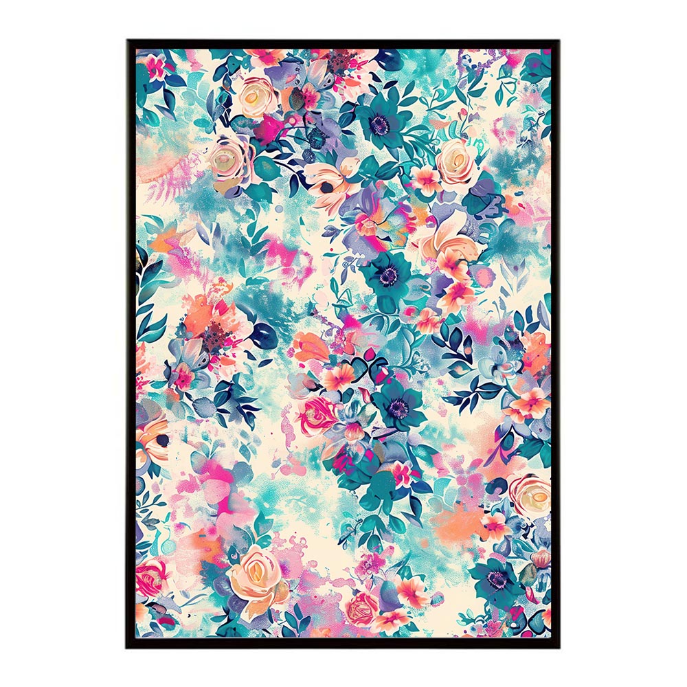 アーティスティックフラワー ポスター 花 絵画 アート 画家 名画 コンセプトアート 油絵 水彩画 絵具 リビング 寝室 玄関 おしゃれ インテリア フラワーアート 大人可愛い 【lh-poster-11002】