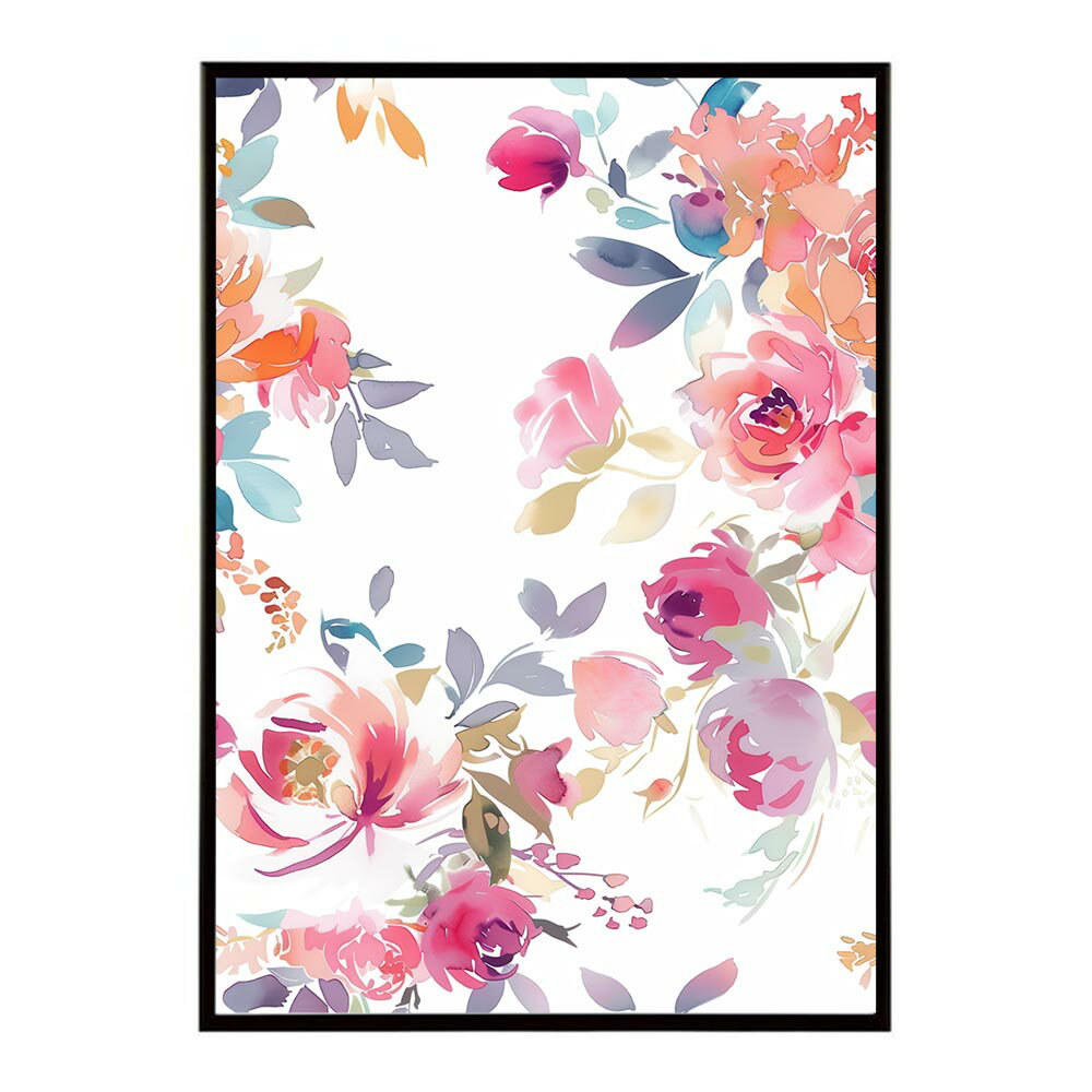 アーティスティックフラワー ポスター 花 絵画 アート 画家 名画 コンセプトアート 油絵 水彩画 絵具 リビング 寝室 玄関 おしゃれ インテリア フラワーアート 大人可愛い 【lh-poster-11010】