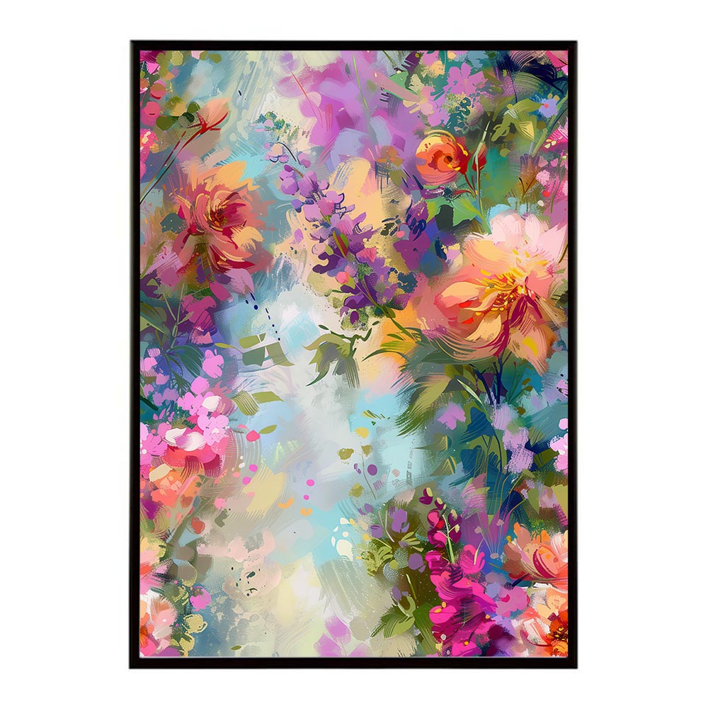 アーティスティックフラワー ポスター 花 絵画 アート 画家 名画 コンセプトアート 油絵 水彩画 絵具 リビング 寝室 玄関 おしゃれ インテリア フラワーアート 大人可愛い 【lh-poster-11011】