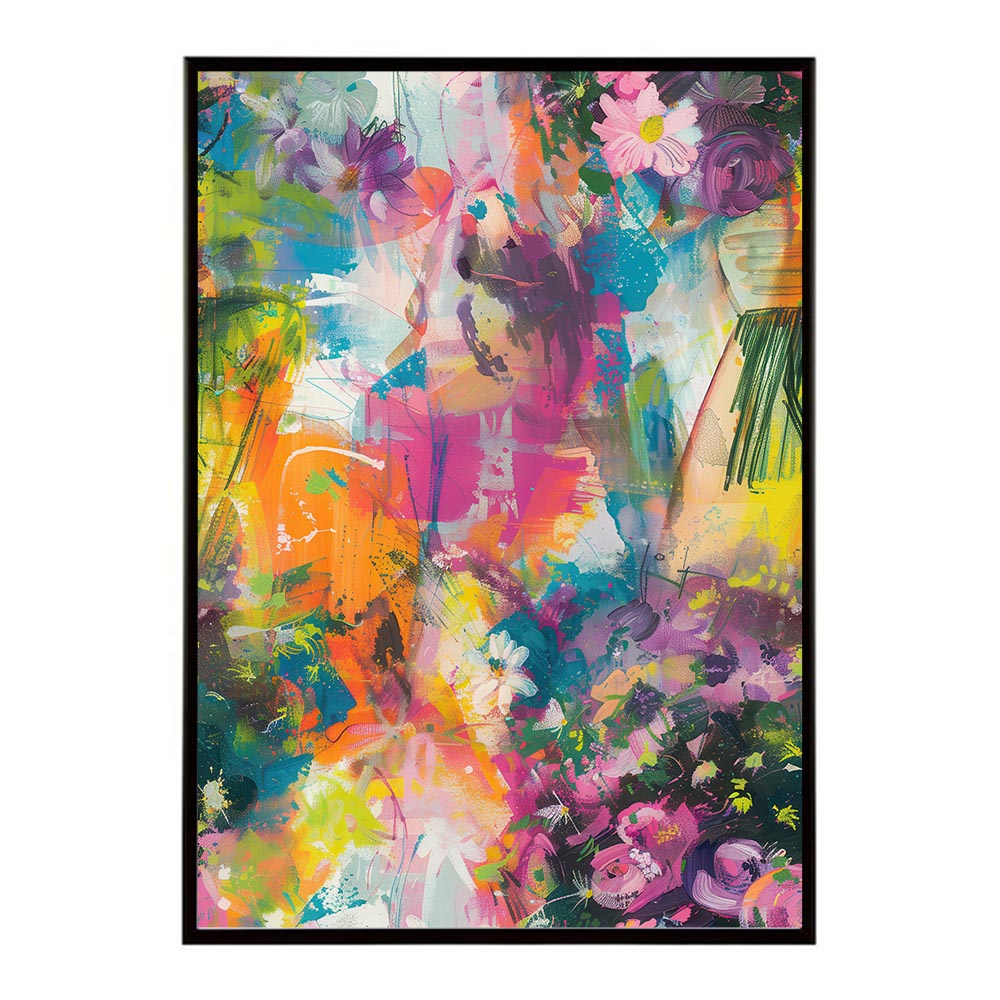 アーティスティックフラワー ポスター 花 絵画 アート 画家 名画 コンセプトアート 油絵 水彩画 絵具 リビング 寝室 玄関 おしゃれ インテリア フラワーアート 大人可愛い 【lh-poster-11014】