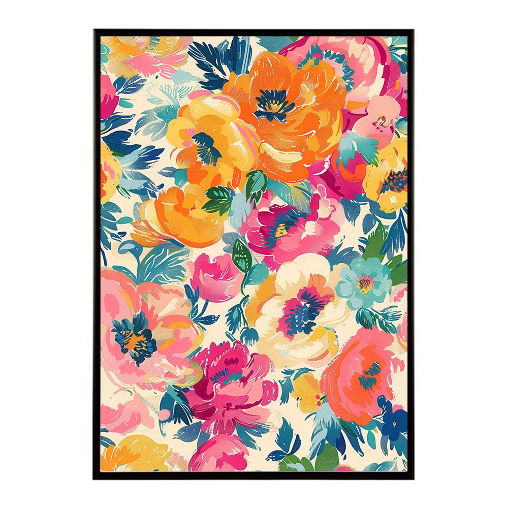 アーティスティックフラワー ポスター 花 絵画 アート 画家 名画 コンセプトアート 油絵 水彩画 絵具 リビング 寝室 玄関 おしゃれ インテリア フラワーアート 大人可愛い 【lh-poster-11015】