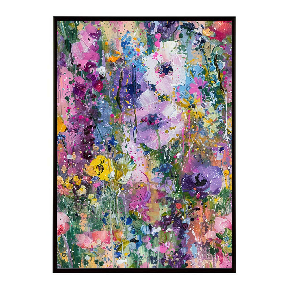 アーティスティックフラワー ポスター 花 絵画 アート 画家 名画 コンセプトアート 油絵 水彩画 絵具 リビング 寝室 玄関 おしゃれ インテリア フラワーアート 大人可愛い 【lh-poster-11016】