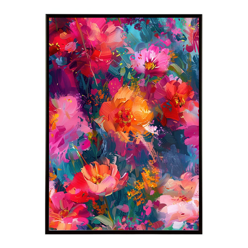 アーティスティックフラワー ポスター 花 絵画 アート 画家 名画 コンセプトアート 油絵 水彩画 絵具 リビング 寝室 玄関 おしゃれ インテリア フラワーアート 大人可愛い 【lh-poster-11018】