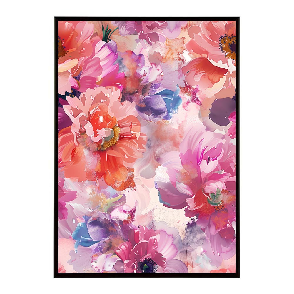 アーティスティックフラワー ポスター 花 絵画 アート 画家 名画 コンセプトアート 油絵 水彩画 絵具 リビング 寝室 玄関 おしゃれ インテリア フラワーアート 大人可愛い 【lh-poster-11019】