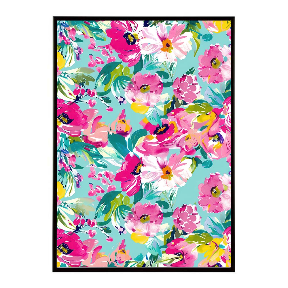 アーティスティックフラワー ポスター 花 絵画 アート 画家 名画 コンセプトアート 油絵 水彩画 絵具 リビング 寝室 玄関 おしゃれ インテリア フラワーアート 大人可愛い 【lh-poster-11020】