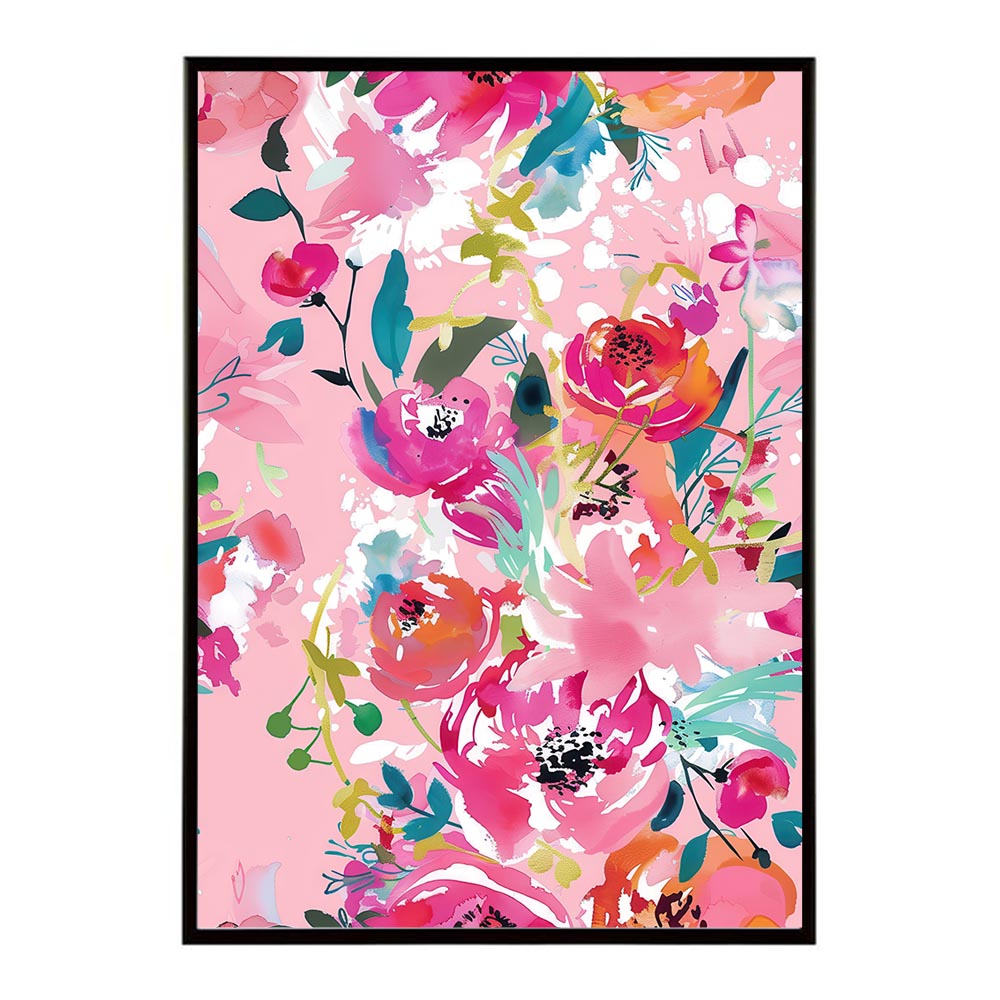 アーティスティックフラワー ポスター 花 絵画 アート 画家 名画 コンセプトアート 油絵 水彩画 絵具 リビング 寝室 玄関 おしゃれ インテリア フラワーアート 大人可愛い 【lh-poster-11022】