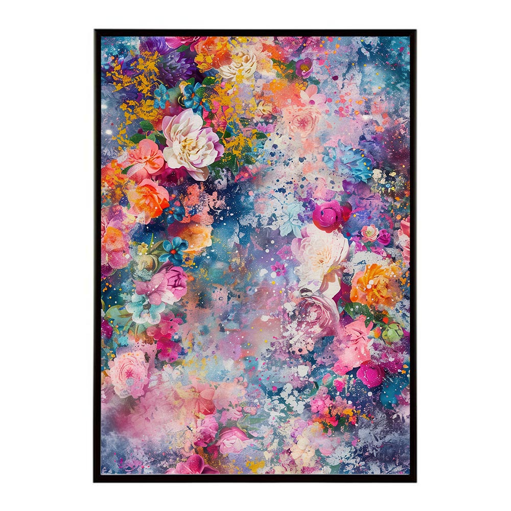 アーティスティックフラワー ポスター 花 絵画 アート 画家 名画 コンセプトアート 油絵 水彩画 絵具 リビング 寝室 玄関 おしゃれ インテリア フラワーアート 大人可愛い 【lh-poster-11030】