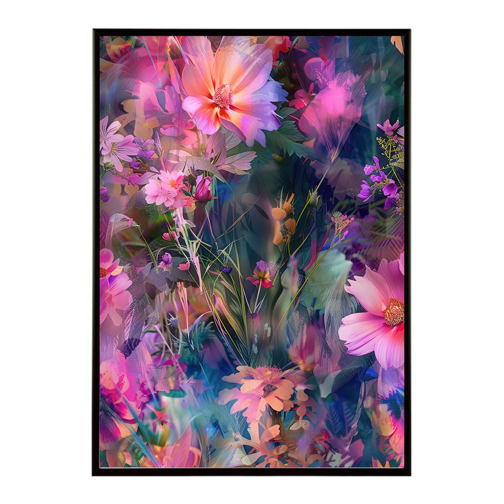 アーティスティックフラワー ポスター 花 絵画 アート 画家 名画 コンセプトアート 油絵 水彩画 絵具 リビング 寝室 玄関 おしゃれ インテリア フラワーアート 大人可愛い 【lh-poster-11032】