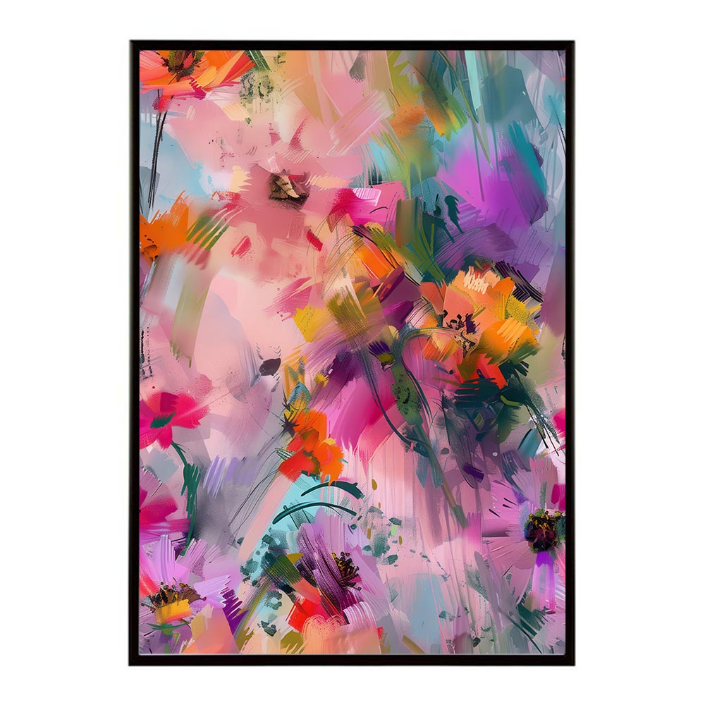 アーティスティックフラワー ポスター 花 絵画 アート 画家 名画 コンセプトアート 油絵 水彩画 絵具 リビング 寝室 玄関 おしゃれ インテリア フラワーアート 大人可愛い 【lh-poster-11033】