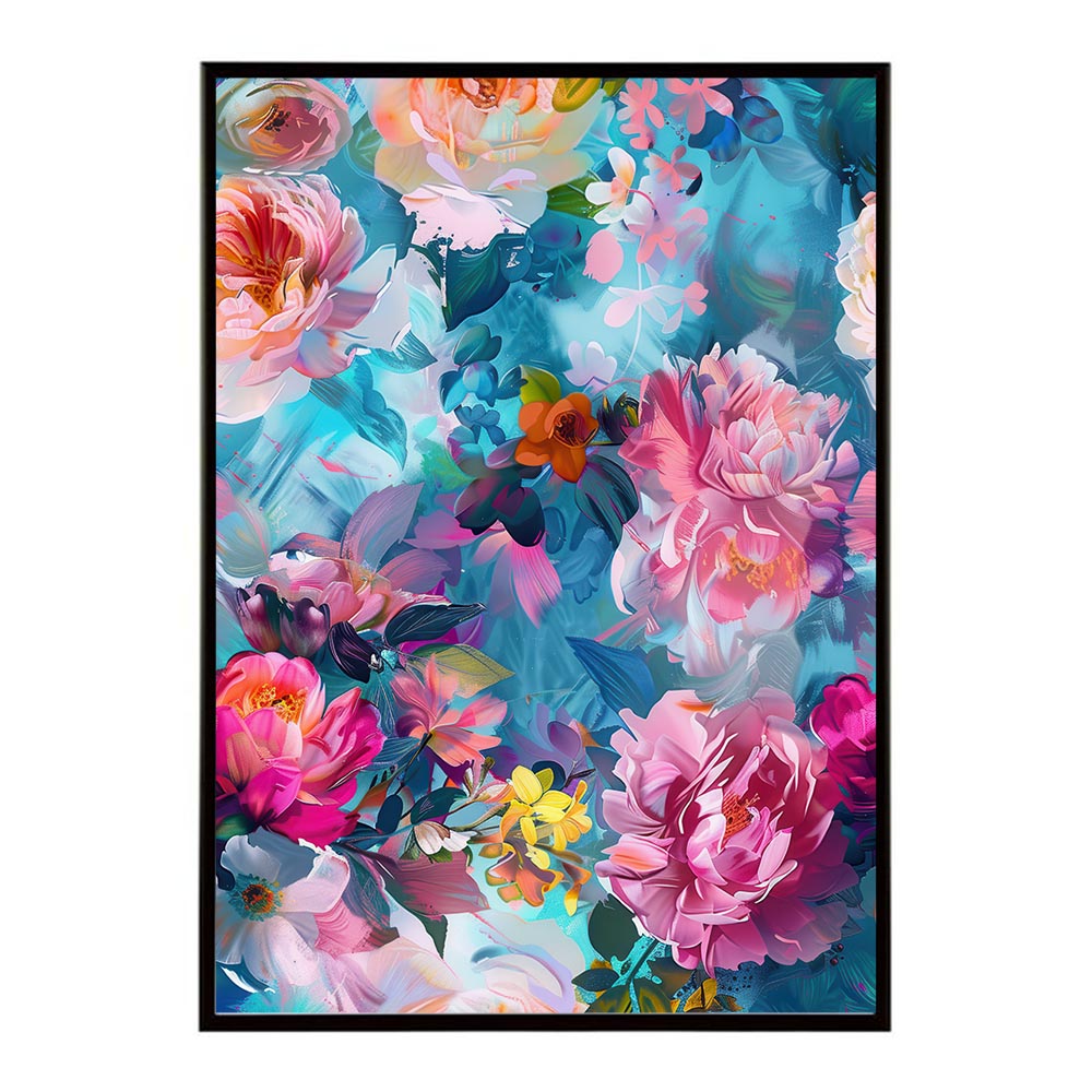 アーティスティックフラワー ポスター 花 絵画 アート 画家 名画 コンセプトアート 油絵 水彩画 絵具 リビング 寝室 玄関 おしゃれ インテリア フラワーアート 大人可愛い 【lh-poster-11035】