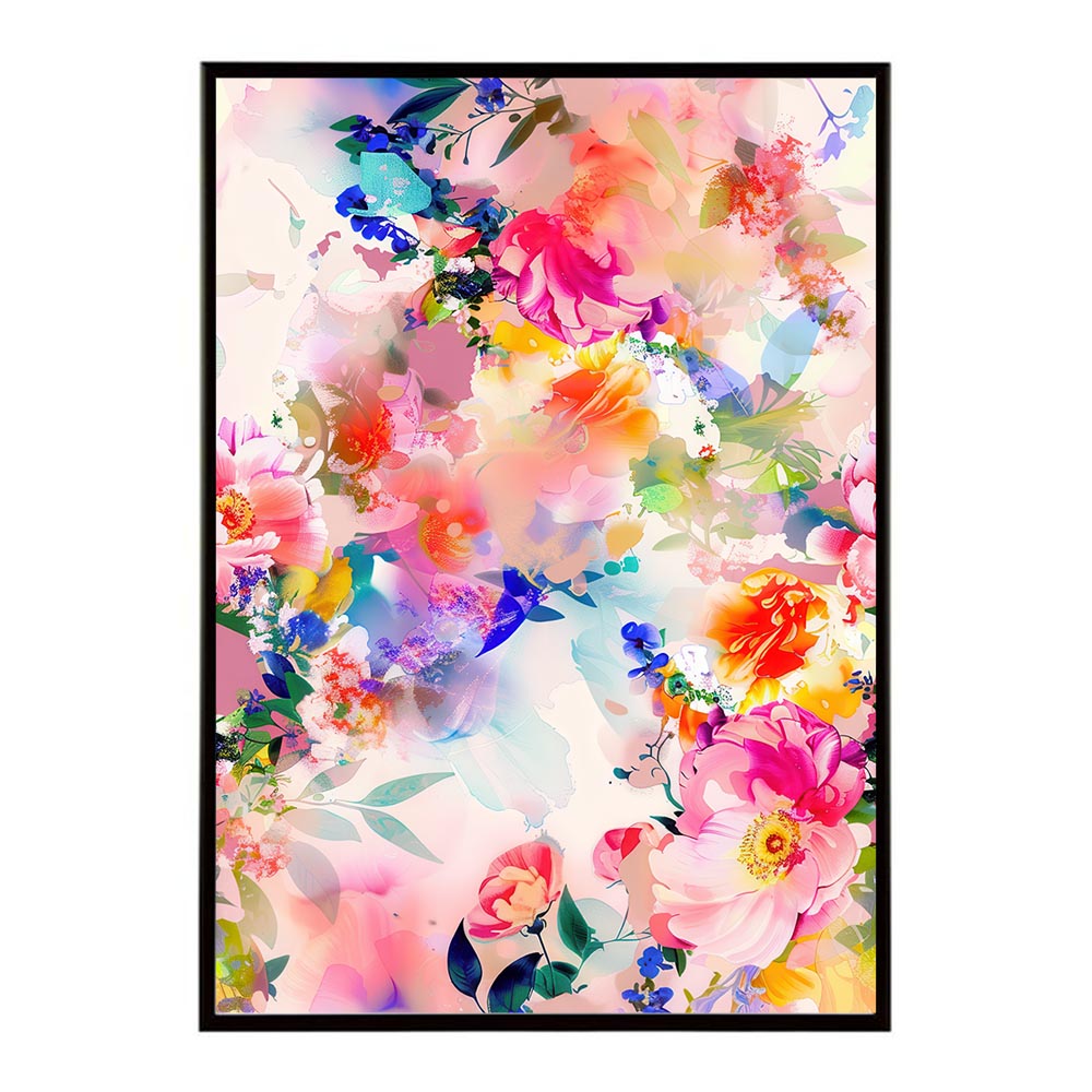 アーティスティックフラワー ポスター 花 絵画 アート 画家 名画 コンセプトアート 油絵 水彩画 絵具 リビング 寝室 玄関 おしゃれ インテリア フラワーアート 大人可愛い 【lh-poster-11040】