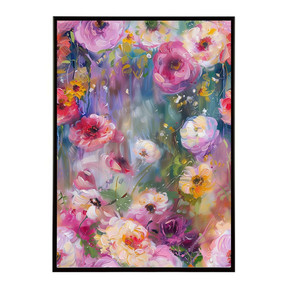アーティスティックフラワー ポスター 花 絵画 アート 画家 名画 コンセプトアート 油絵 水彩画 絵具 リビング 寝室 玄関 おしゃれ インテリア フラワーアート 大人可愛い 【lh-poster-11045】