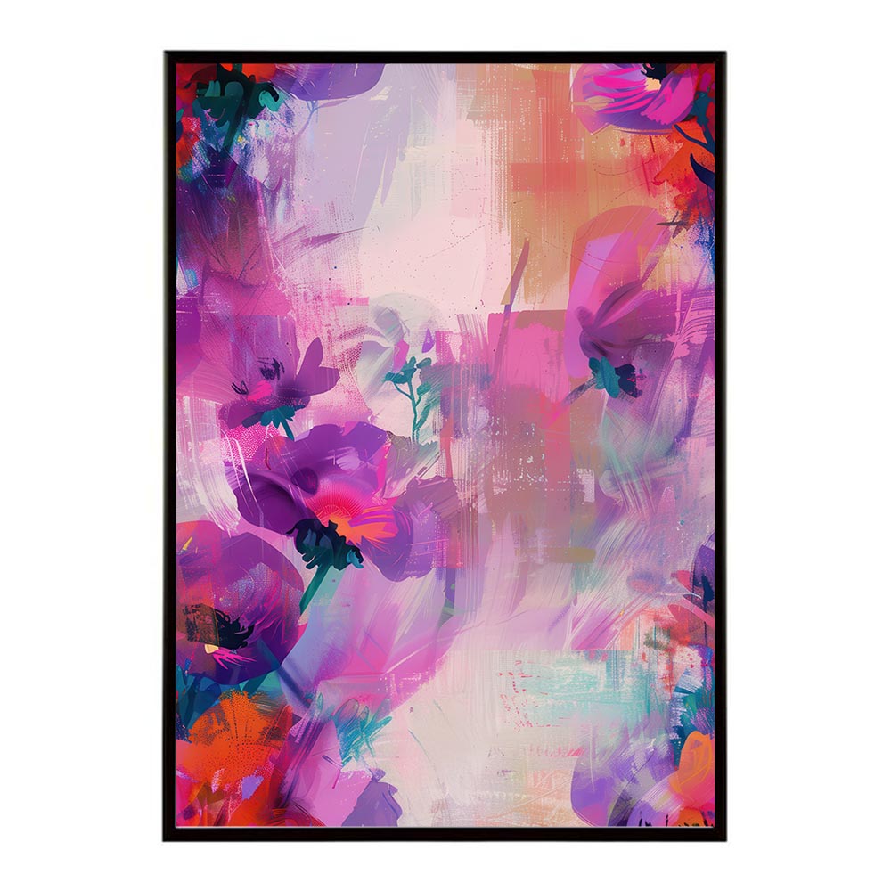 アーティスティックフラワー ポスター 花 絵画 アート 画家 名画 コンセプトアート 油絵 水彩画 絵具 リビング 寝室 玄関 おしゃれ インテリア フラワーアート 大人可愛い 【lh-poster-11046】