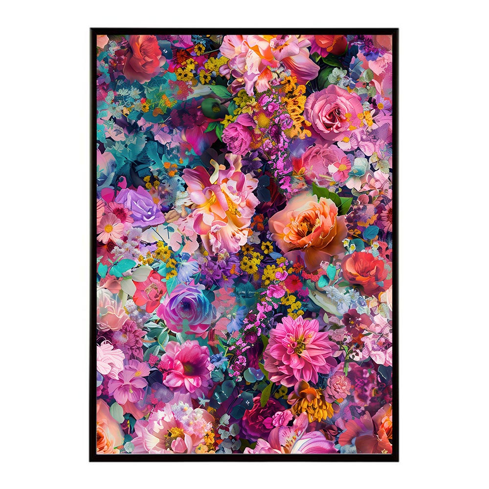 アーティスティックフラワー ポスター 花 絵画 アート 画家 名画 コンセプトアート 油絵 水彩画 絵具 リビング 寝室 玄関 おしゃれ インテリア フラワーアート 大人可愛い 【lh-poster-11051】